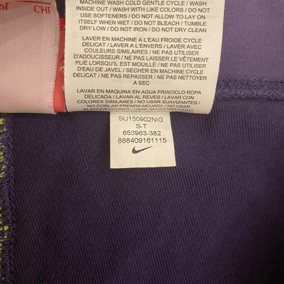 Nike Womens Small S Tall Orange Purple Yellow Ombre Track & Field Leggings - Picture 5 of 8